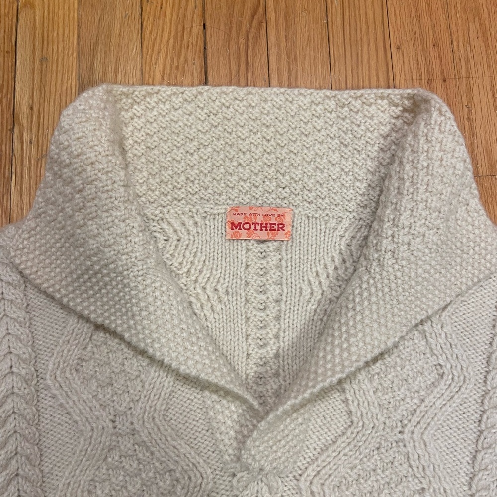 Vintage handknit wool fisherman sweater
